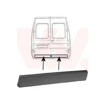 Lišta karosérie Ozdobná / ochranná lišta, dveře VAN WEZEL 1747432