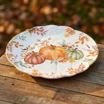 Kulatá etažérka s podzimním motivem EASY LIFE 27 cm