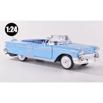 autíčko Chevrolet Impala Convertible 1958 modrá 1:24 - MOTORMAX Chevrolet Impala - kovový model