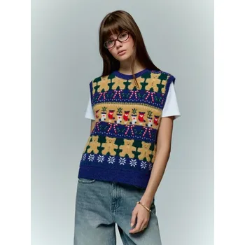 Dámský svetr Žerzejová vesta - XS/S - House - vícebarevná - 236GH-MLC