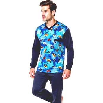 Pánské pyžamo Pánské Pyžamo Dlouhé FOLTÝN PD 254 Velikost: 4XL