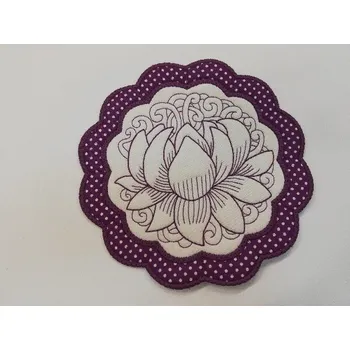 Nákupní taška Textilní prostírání na stůl kulaté 20cm - fialové č.3