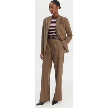 Pánské kalhoty Tommy Hilfiger Kalhoty z materiálu Timeless WW0WW48801 Béžová Wide Leg 32