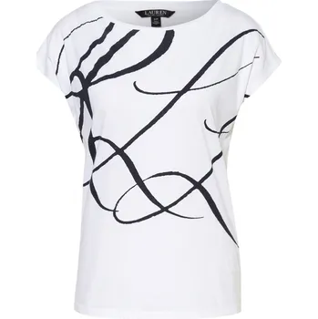 Dámské tričko Lauren Ralph Lauren Dámské Tričko, bílá / černá, 36