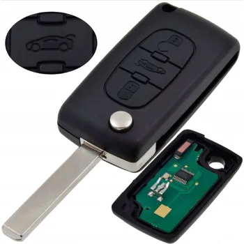 Autoklíč Náhradní obal klíče 3-tlačítkový, CITROEN (VA2) Frekvence 433 MHz + Transpondér