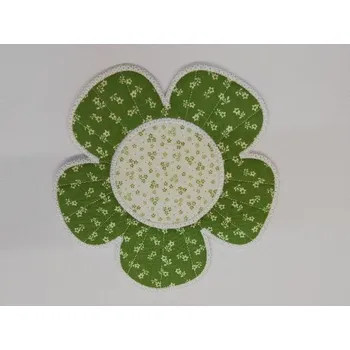 Nákupní taška Textilní prostírání na stůl kytička 20cm - zelená