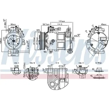 Kompresor klimatizace Kompresor, klimatizace NISSENS 891186