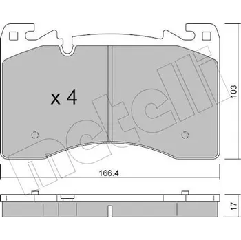 Brzdová destička Sada brzdových destiček, kotoučová brzda METELLI 22-1391-0
