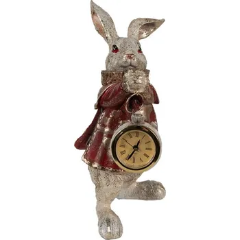 Socha králíčka s hodinami – 14x13x25 cm
