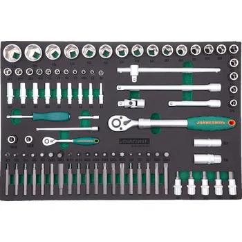 Gola sada Modul - velká gola sada 1/4" a 1/2", s příslušenstvím, 95 ks - JONNESWAY S04H4295SV