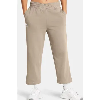 Dámské tepláky Under Armour Rival Terry Crop Wide Leg S Hnědá