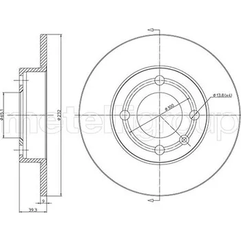 Brzdový kotouč Brzdový kotouč METELLI 23-0528C