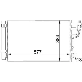 Výparník klimatizace Kondenzátor, klimatizace MAHLE AC 697 000P