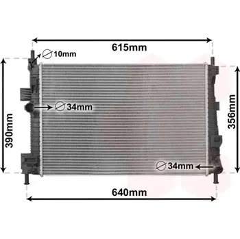 Chladič motoru Chladič, chlazení motoru VAN WEZEL 18012702