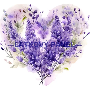 Látkový panel - Levandule - LE-127 Velikost: 35x35cm, Materiál: Mikroplyš