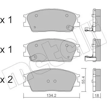 Brzdová destička Sada brzdových destiček, kotoučová brzda METELLI 22-1374-0