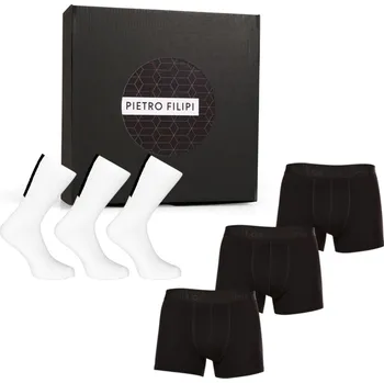 Boxerky Pánská dárková sada 3PACK boxerky a 3PACK sportovní ponožky Pietro Filipi (6PBOV1) M Možnost vrácení zboží ZDARMA do 120 dnů!