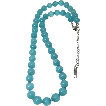 Náhrdelník Ulexit modrý náhrdelník 8mm s chirurgickou ocelí