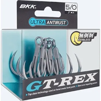 Rybářský háček BKK Trojháčky GT-REX Barbless Počet kusů: 4ks, Velikost háčku: #7/0