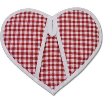 Chňapka Šatoli.cz Kuchyňská chňapka srdíčko Bíločervená kostička 1 ks
