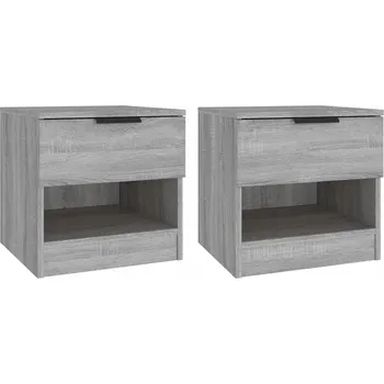 Konferenční stolek Sada 2 nočních stolků šedá dub sonoma 40 x 39 x 40 cm
