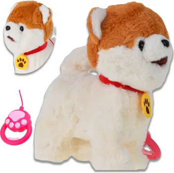 plyšák INTERAKTIVNÍ PEJSEK V OBLEČKU, VODÍTKU - CHODÍ A ŠTĚKÁ - PLYŠOVÁ HRAČKA PRO DĚTI