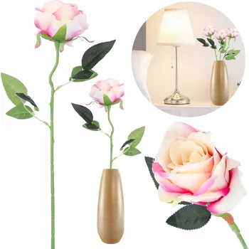 umělá květina UMĚLÁ RŮŽE kytice do vázy jako živé dekorační listy na Velikonoce