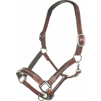 Vybavení pro koně HKM Ohlávka kožená Soft HKM, hnědá COB