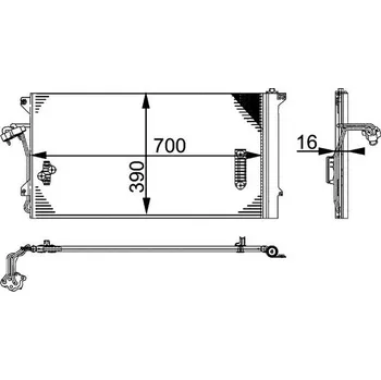 Výparník klimatizace Kondenzátor, klimatizace MAHLE AC 659 000P