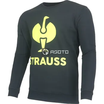 Pánská mikina Engelbert Strauss černá pánská mikina ke krku e.s.motion L