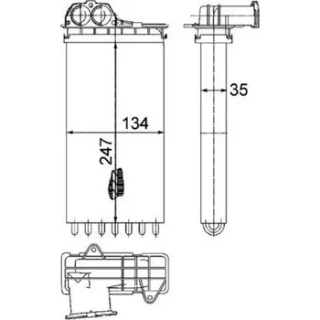 Výměník tepla, vnitřní vytápění MAHLE AH 194 000P