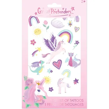 Odstranitelné tetování Tetovačky pro děti jednorožci Great Pretenders - Unicorn Tattoos