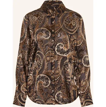 Dámská halenka Guess Dámská Oversized Košile Clarisse, černá / světle hnědá...