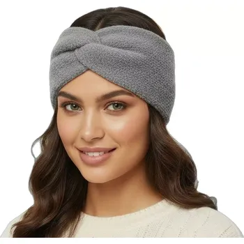 Čepice Dámská čelenka s překřížením LaVita YB-06 šedá velikost uni