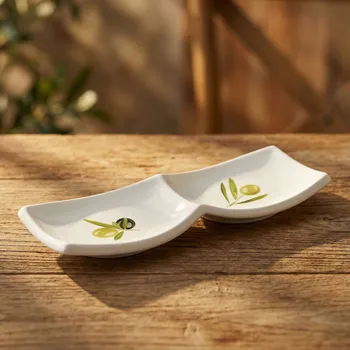 Dvoudílná miska na občerstvení MY KITCHEN COLLECTION 24,5 cm bílá