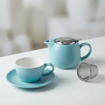 Sada Tea for one s filtrem 500 ml světle modrá