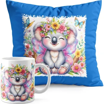 SADA HRNEK + POLŠTÁŘ MODRÁ – ZVÍŘATA MEDVÍDEK KOALA