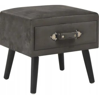 Noční stolek Noční stolek šedý sametový 40 x 35 x 40 cm se zásuvkou