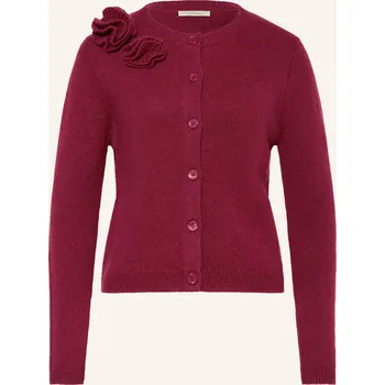 Dámský svetr Lilienfels Dámský Pletený Kardigan S Kašmírem, tmavě červená, 40