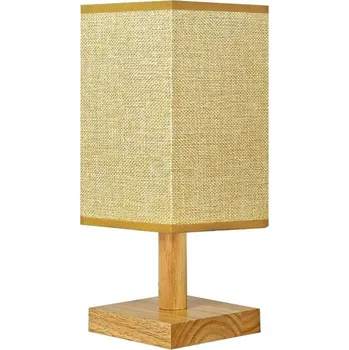 Lampička Lampa stołowa retro, LED lampka noční do sypké tkaniny Abażur z tkaniny USB