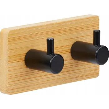 Věšák SAMOLEPICÍ BAMBUSOVÝ HÁČEK S 2 ÚCHYTY 9 X 4,5 CM MAX 3 KG