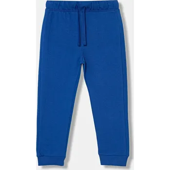 Dětské bavlněné tepláky United Colors of Benetton 3J68GF027.P.Reprop.9BYA modrá 55X, vel. 90