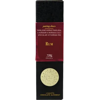 Čokoláda Tmavá čokoládová kytička XC Alchemy Pairing Choco Rum 73%, 24g