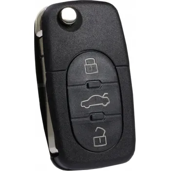 Autoklíč Náhradní obal klíče 3-tlačítkový AUDI (HU66) + Baterie