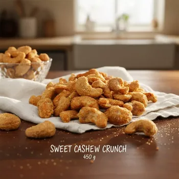 Bonbon Pražené kešu v cukru 450 g – sladké křupavé kešu ořechy v cukrové krustě (Pražená jádra kešu ořechů v cukrové krustě)