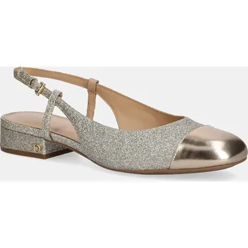 Dámské lodičky Kožené lodičky MICHAEL Michael Kors Perla zlatá barva, na podpatku, s odkrytou patou, 40T5PLFS1M.740 10Y, EUR 37