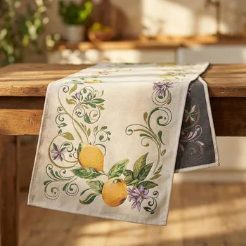 ubrus Běhoun s citrony GINA 45 × 140 cm