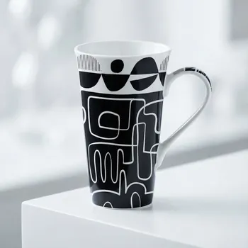 Hrnek EASY LIFE 600 ml černobílý