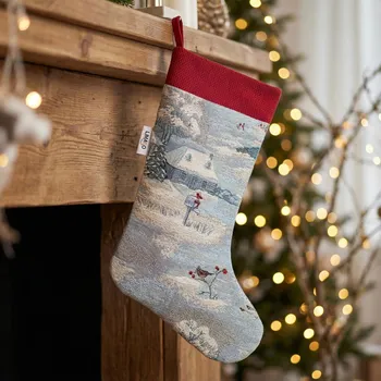 Vánoční dekorace Vánoční ponožka se zimním motivem LIMASO EDEN 30×47 cm