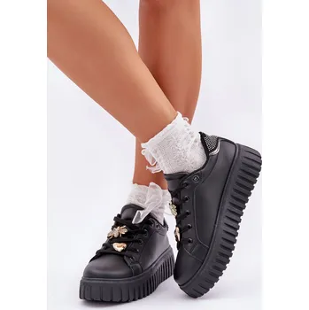 Dámské tenisky Dámské tenisky s ozdobami Grelesi Barva: Černá, Velikost: 41